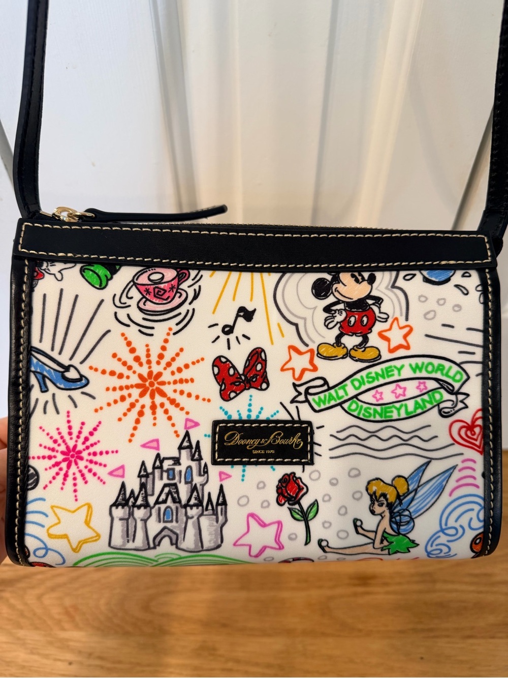 Dooney & Bourke White Multi-Color Disney Sketch Crossbody Bag